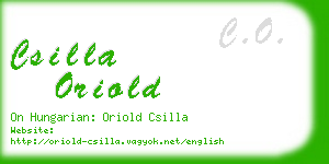 csilla oriold business card